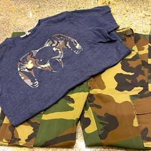 Kid set cargo pant and tee